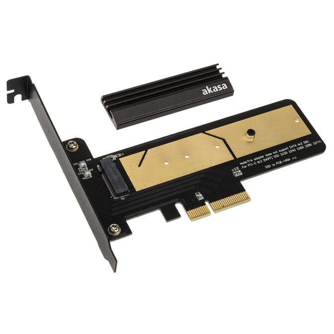 Akasa M.2 X4 PCI-E 3.0 Adapter Karte - schwarzes PCB image number 0