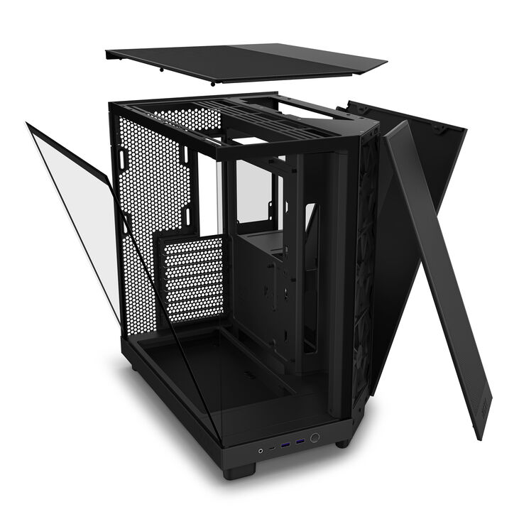 NZXT H6 Flow Midi-Tower - Schwarz image number 13