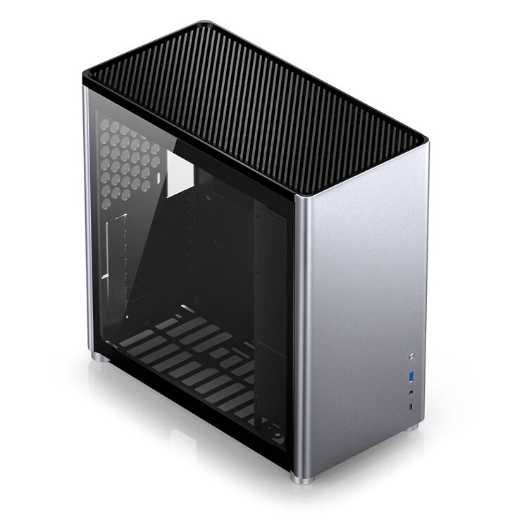 Jonsbo D40 ATX Gehäuse, Tempered Glass - silber image number 1
