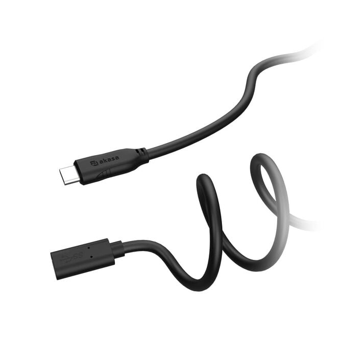 Akasa Type-C Extension Cable C(M) to C(F), 1.2 m - black image number 1