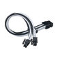 SilverStone EPS 8-Pin zu EPS/ATX 4+4-Pin Kabel, 300mm - schwarz/weiß