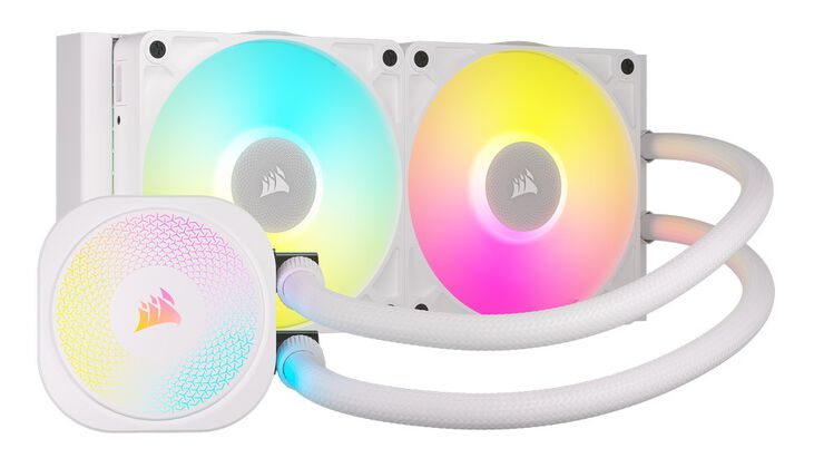 Corsair iCUE LINK Titan 240RX RGB Komplett-Wasserkühlung - 240 mm, weiß image number 0