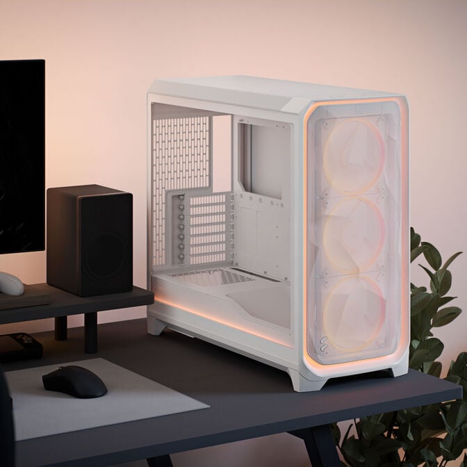 Fractal Design Meshify 3 XL Ambience Pro RGB PC Geh&auml;use - Big-Tower, E-ATX, Tempered Glass - wei&szlig; image number 14