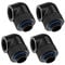 XSPC Adapter 90 Degree G1/4 inch Male to G1/4 inch Female - Rotatable, Black, 4-Pack