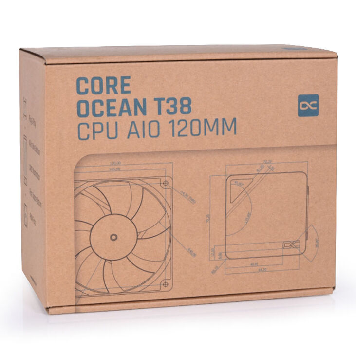 Alphacool Core Ocean T38 CPU Digital AIO Cooler - 120 mm, black image number 6