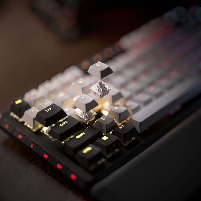 Corsair VANGUARD 96 Gaming-Tastatur, mechanisch, RGB, 8.000 Hz - MLX Plasma Switches, ISO (DE), schwarz/wei&szlig; image number 17