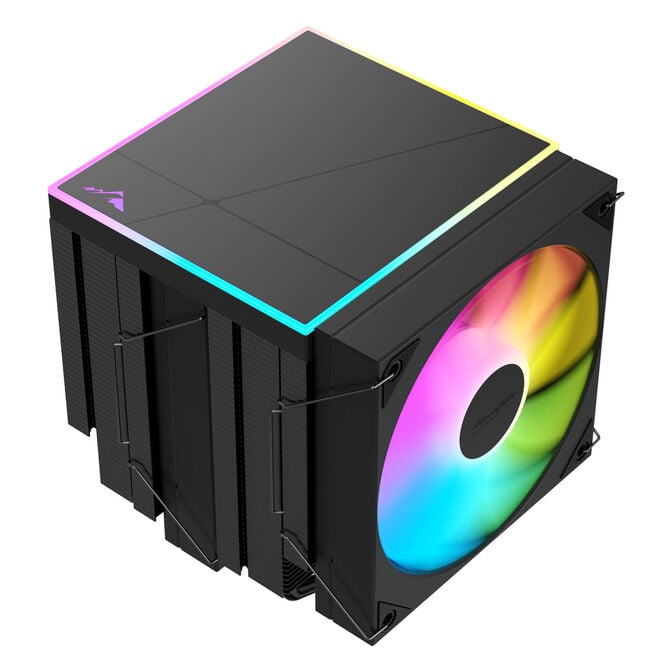 Alpenf&ouml;hn Matterhorn 2 Aurora Max CPU-K&uuml;hler, 250 W TDP, Dual-Tower, 2x 120-mm-PWM, ARGB - schwarz image number 3