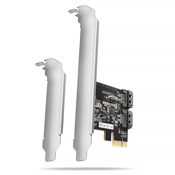 AXAGON PCES-SJ2 PCIe Controller 2x internal SATA 6G port, JMB582 + LP image number 0