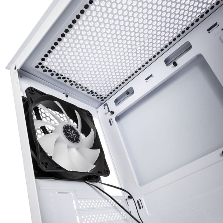 SilverStone Fara H1M Pro Micro-ATX Gehäuse, Tempered Glass - weiß image number 9