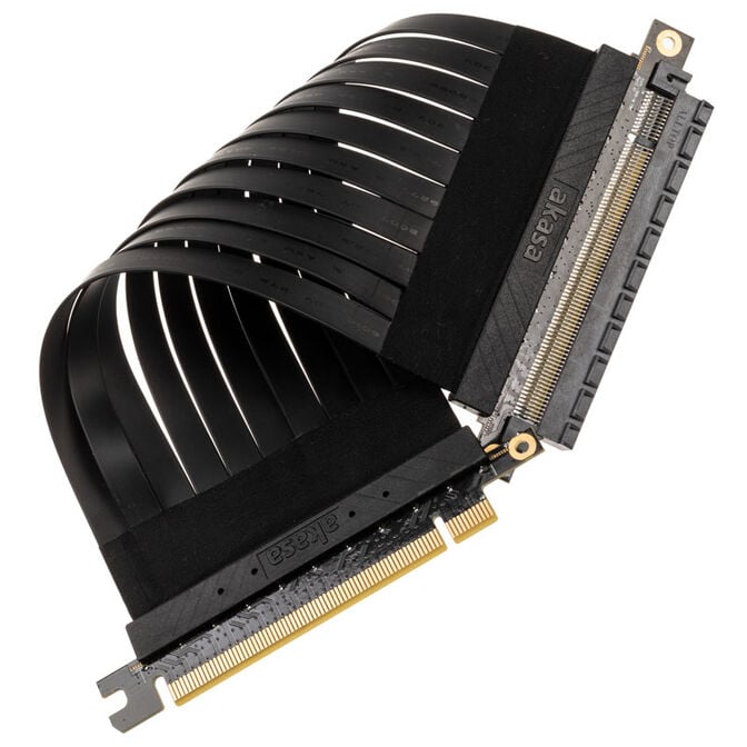 Akasa Riser Black X2, Premium PCIe 3.0 x 16 Riser Kabel, 20cm - schwarz image number 2