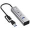 Graugear G-HUB2A2C1-PD USB Hub, 4-Port USB 3.0, USB-C Power Delivery - grey