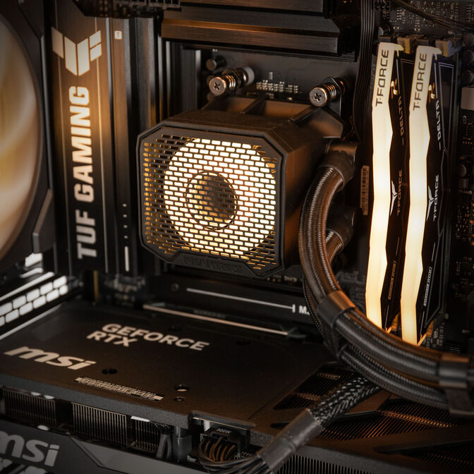 KingForge Gaming-PC Platin, AMD Ryzen 7 7800X3D, RTX 5070 Ti, Phanteks Eclipse G400A &ndash; Fertig-PC mit Windows image number 4