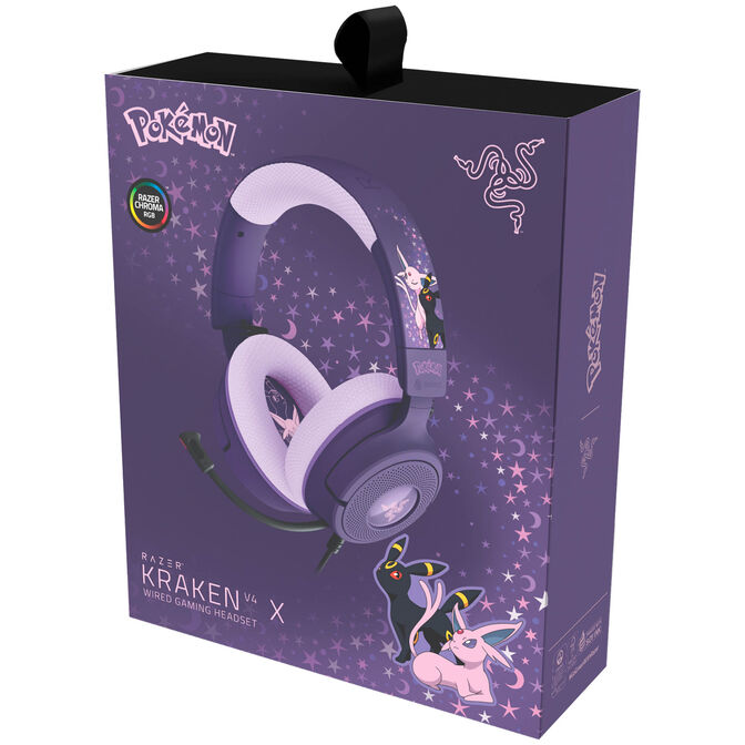 Razer Kraken V4 X Pok&eacute;mon Edition Gaming-Headset, USB-C, 40 mm - Espeon/Umbreon image number 5