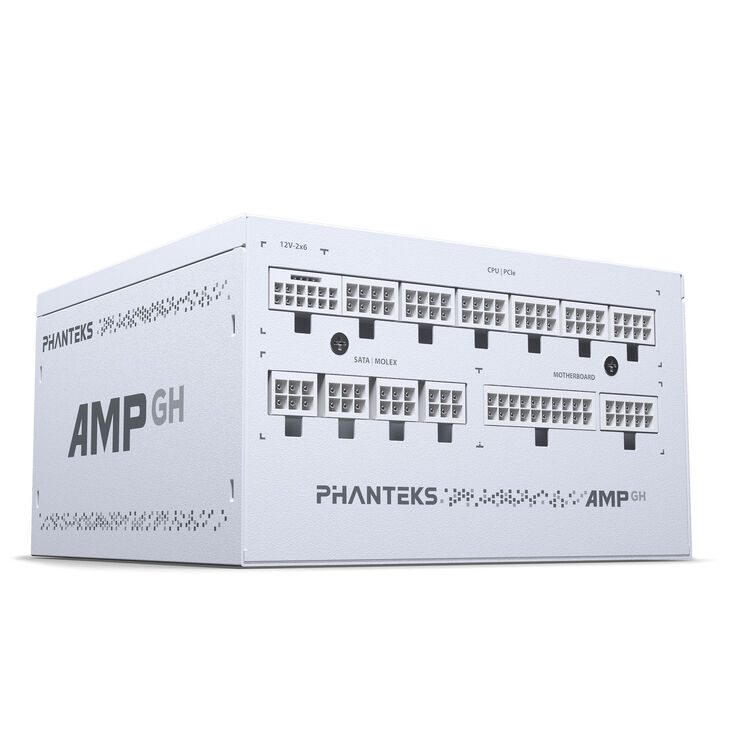 PHANTEKS AMP GH 1200W 80 PLUS Platinum Power Supply, PCIe 5.1, ATX 3.1 - 1200 Watts, white image number 3