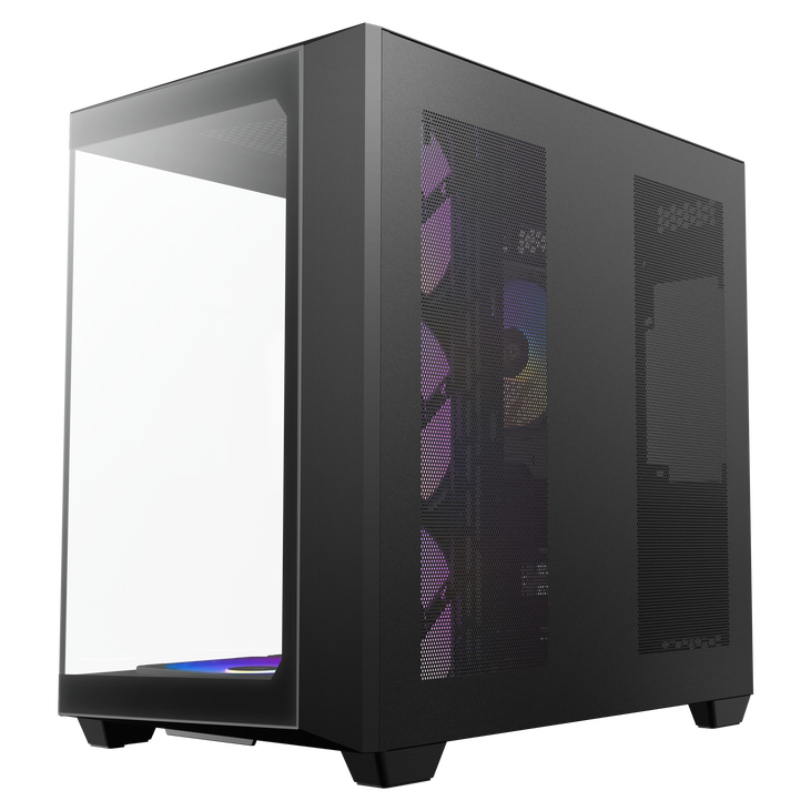 Antec C5 Computer Case, Mid-Tower, ATX, RGB, Tempered Glass - black image number 12