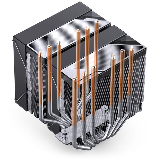 Jonsbo CA80 CPU Cooler, Dual-Tower, 2 x 120mm, PWM, RGB - black image number 11