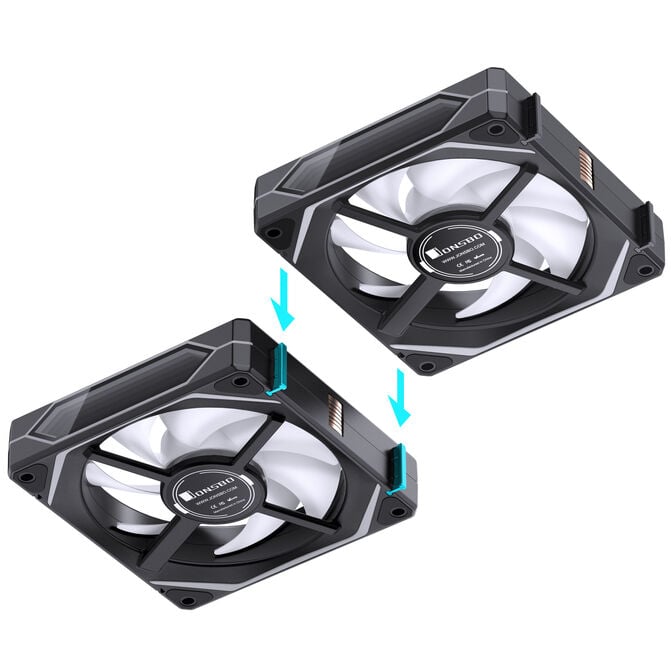Jonsbo ZL-120BR L&uuml;fter, Reverse Blade, PWM, ARGB - 120mm, schwarz, 3er-Pack image number 12