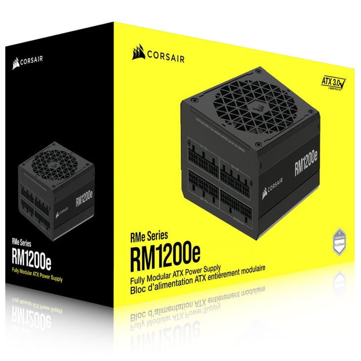 Corsair RMe Series RM1200e 80 PLUS Gold Netzteil, modular, ATX 3.1, PCIe 5.1 - 1.200 Watt, schwarz image number 8
