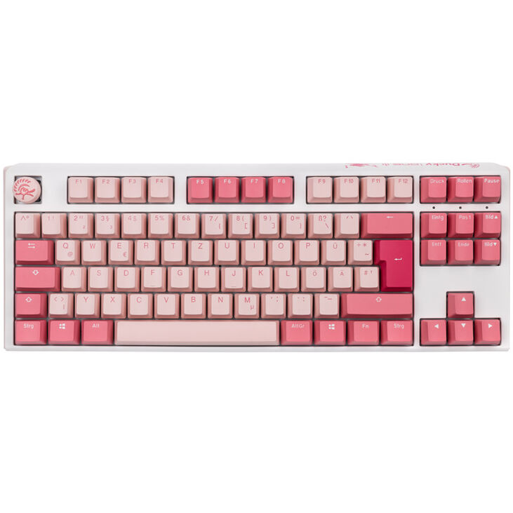 Ducky One 3 Gossamer Pink TKL Gaming Keyboard - MX-Ergo-Clear image number 1