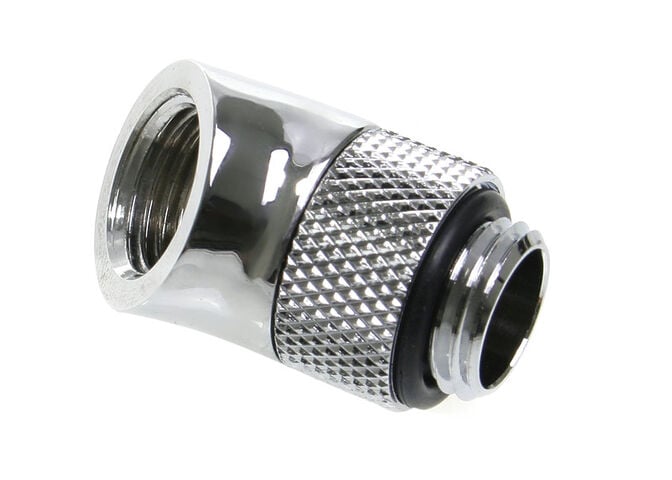 Bitspower Adapter 45 Grad G1/4 Zoll AG auf G1/4 Zoll IG - drehbar, silber gl&auml;nzend image number 0