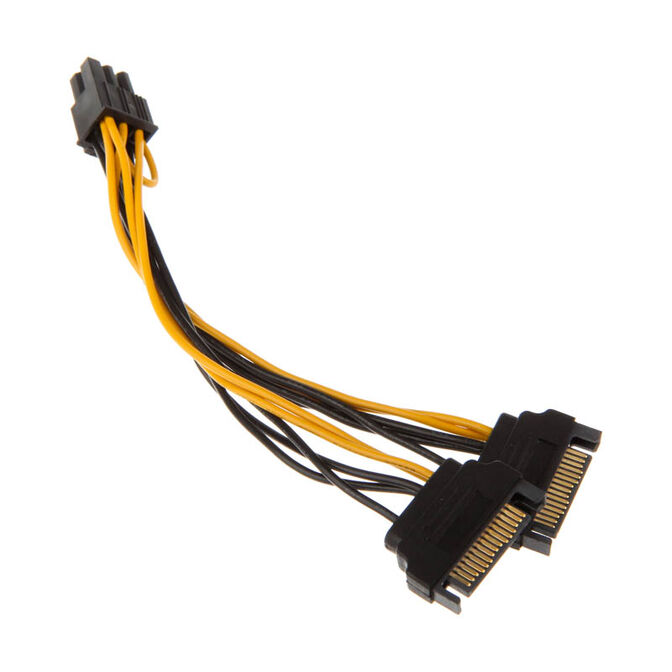 Akasa 2x 15-Pin-SATA auf 1x 6-Pin-PCIe Adapter image number 3