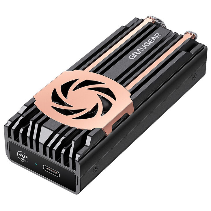 Graugear Externes USB 4.0-Aluminiumgehäuse mit Lüfter image number 0