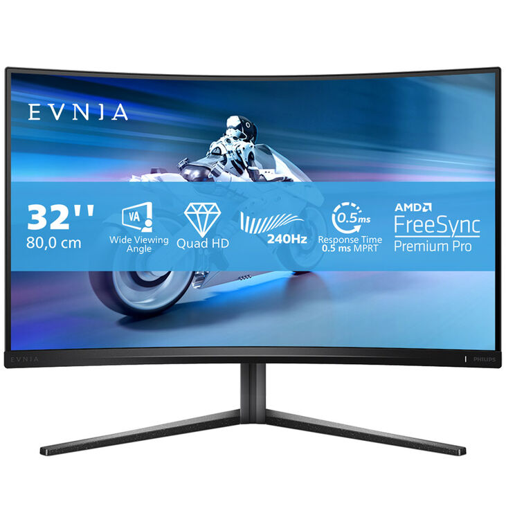 Philips Evnia 5000 32M2C5500W, 31.5 inch Curved Gaming Monitor, 240 Hz, VA, FreeSync image number 2