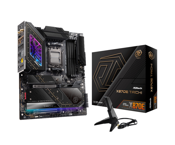 ASRock X870E Taichi motherboard, Socket AM5, AMD X870E, EATX, DDR5 image number 0
