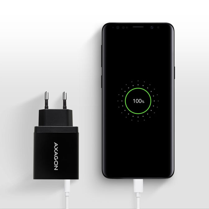 AXAGON ACU-QC19 Ladeger&auml;t, 1x USB-A, QC3.0/AFC/FCP/Smart 5V / 1,3A, 19W - schwarz image number 1