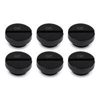 Alphacool Eiszapfen Verschlussschraube G1/4, schwarz -6er Pack