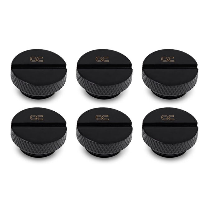 Alphacool Eiszapfen Verschlussschraube G1/4, schwarz -6er Pack image number 0