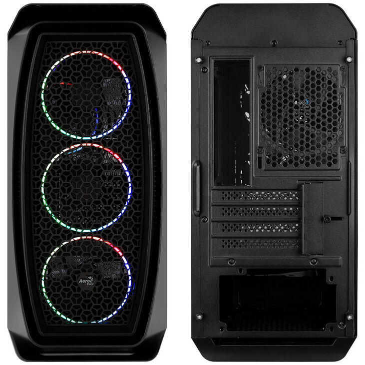 Aerocool Aero One Mini Eclipse Mid Tower, Tempered Glass - Black image number 2