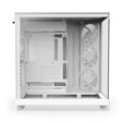 NZXT H9 Flow RGB PC Case, Mid-Tower, E-ATX, Tempered Glass - White image number null