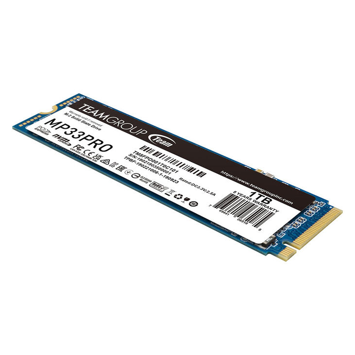 Team Group MP33 Pro NVMe SSD, PCIe 3.0 M.2 Typ 2280 - 1 TB image number 1