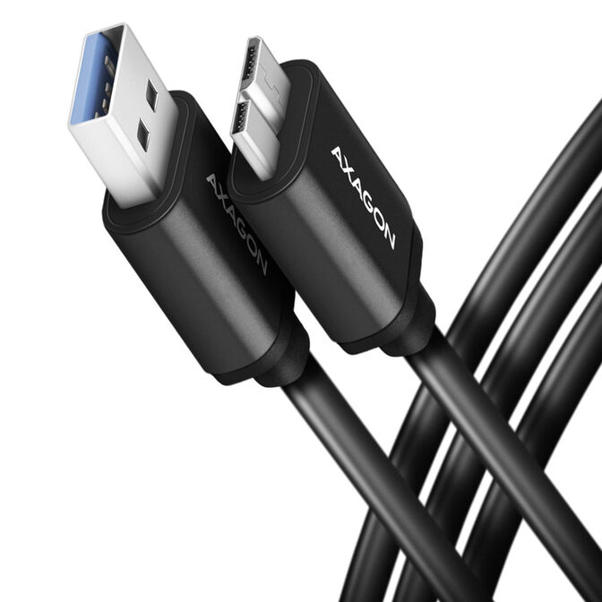AXAGON BUMM3-AM10AB Kabel Micro-B USB auf USB-A 3.2 Gen 1, schwarz - 1m image number 0