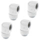 Alphacool Eisfrost L-connector rotatable G1/4 female to G1/4 female - 4 pieces white