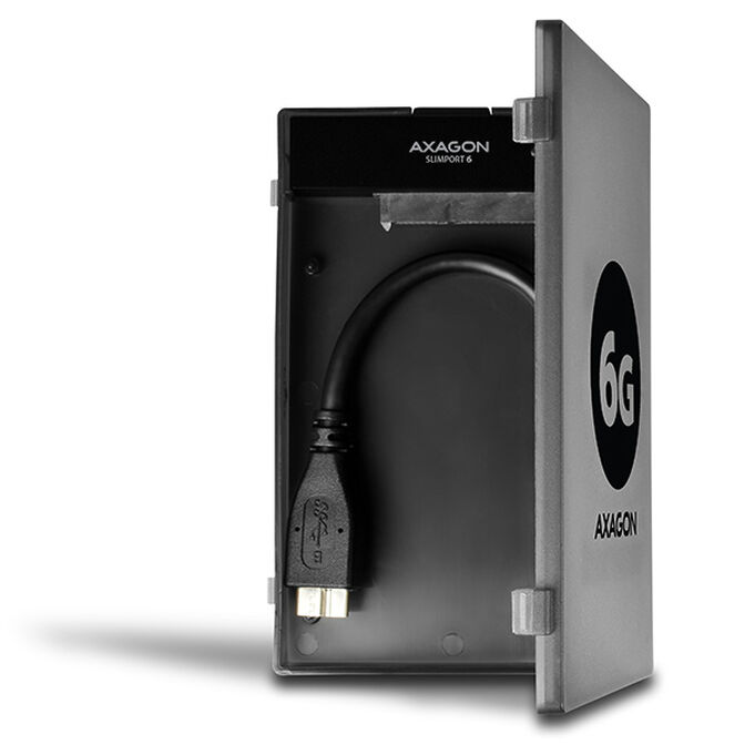 AXAGON ADSA-1S6 SLIMPort6 Adapter, USB 3.0, 2.5" SSD/HDD, SATA 6G - with Case image number 16