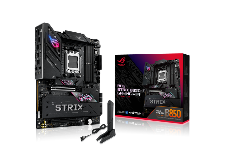 ASUS ROG STRIX B850-E Gaming WiFi Motherboard, Socket AM5, AMD B850, ATX, DDR5 image number 0