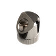 EK Water Blocks EK-Torque Adapter 45 Degree G1/4 Inch Female to G1/4 Inch Male - Rotatable, nickel silver image number null