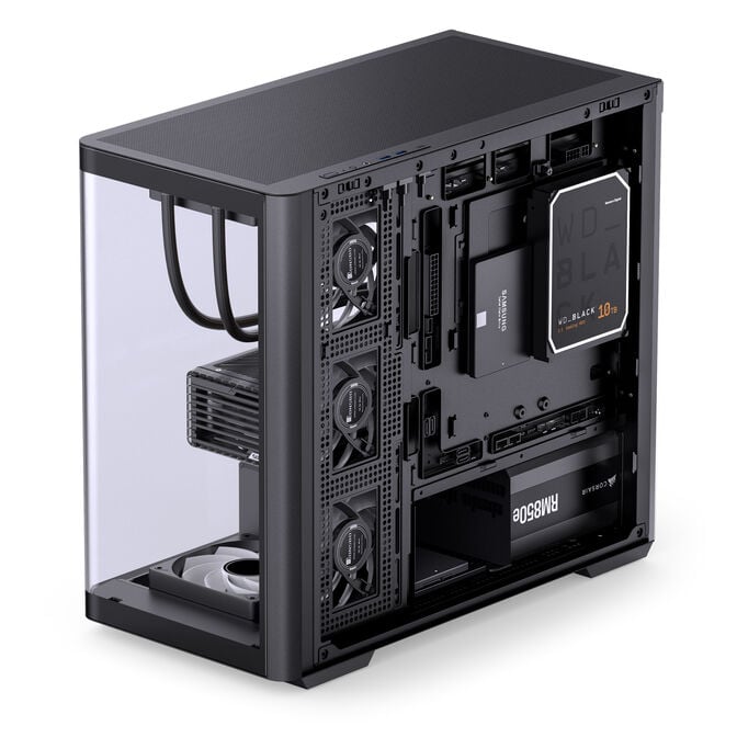 Jonsbo D300 Mid Tower, 270 degrees, Tempered Glass - Black image number 4