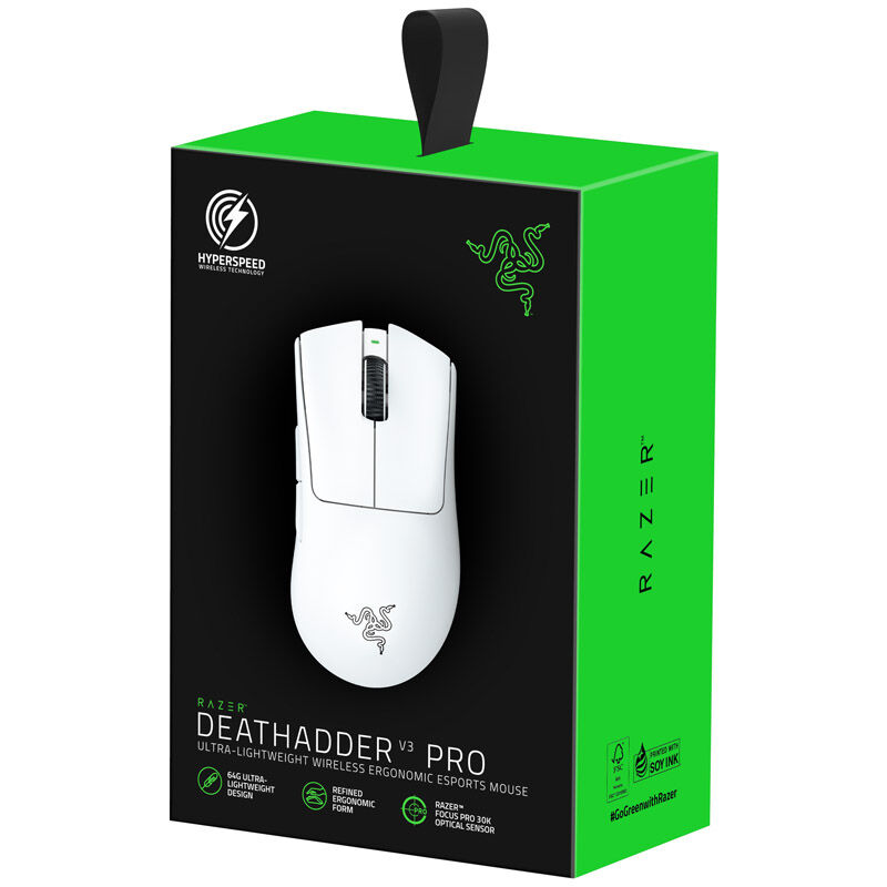 Razer DEATHADDER V3 PRO ワイヤレスマウス ホワイト Razer DeathAdder V3 Pro Wireless Gaming Maus - weiß
