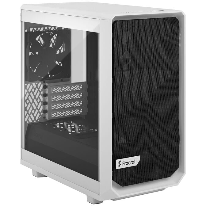 Fractal Design Meshify 2 Mini Micro-ATX Case, Tempered Glass - White image number 2