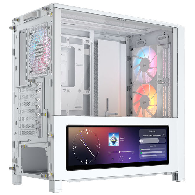 CORSAIR FRAME 4000D LCD RS PC-Geh&auml;use, Midi-Tower, ATX, ARGB, Tempered Glass - wei&szlig; image number 1