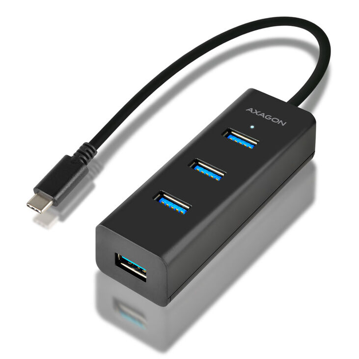 AXAGON HUE-S2C USB-A Hub, 4x USB 3.0, external power supply - 40 cm USB-C image number 0