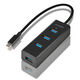 AXAGON HUE-S2C USB-A Hub, 4x USB 3.0, external power supply - 40 cm USB-C