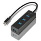 AXAGON HUE-S2C USB-A Hub, 4x USB 3.0, external power supply - 40 cm USB-C
