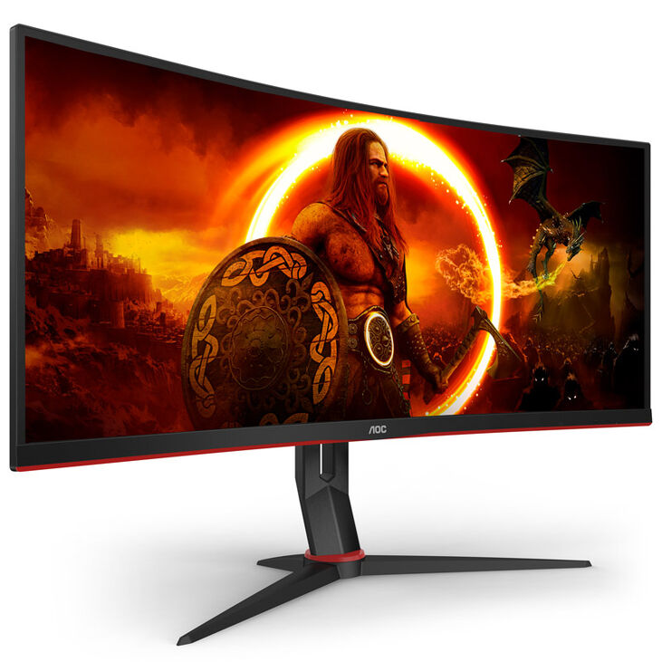 AOC Gaming CU34G2XP/BK, 34 inch Curved Gaming Monitor, 180 Hz, VA, Adaptive Sync image number 1