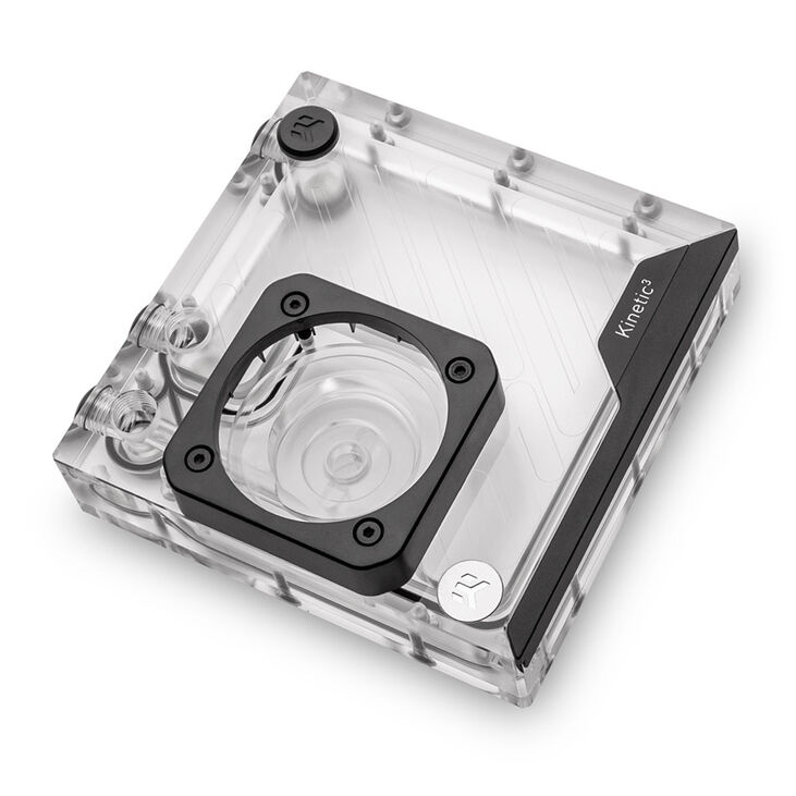 EK Water Blocks EK-Quantum Kinetic3 FLT D5/DDC Ausgleichsbehälter - 140mm, D-RGB, Acryl image number 1