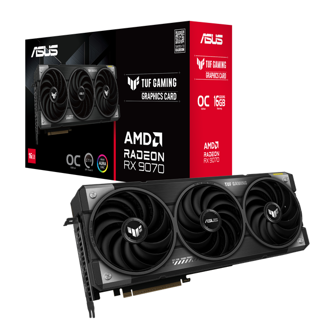 ASUS TUF Radeon RX 9070 OC Edition Grafikkarte, 16384 MB GDDR6 image number 0
