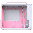 Jonsplus Z20 Micro-ATX Geh&auml;use, mit Tragegriff - wei&szlig;/pink image number null